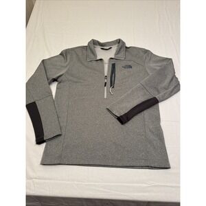 SWEATER FLEECE North Face  Mens  XL  1/2 Zip GRAY SHIRT Lightweight  Pullover